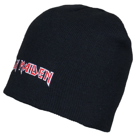 Band Merchandise Iron Maiden Band Logo Beanie Muts Zwart - Officiële Merchandise