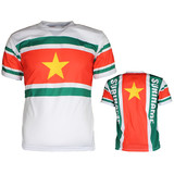 Suriname Fußball-Sport-T-Shirt mit Suriname-Flagge