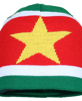 Suriname Strickmütze mit Suriname-Flagge Suriname Strickmütze mit Suriname-Flagge
