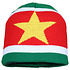 Suriname Flag Knitted Beanie Hat Suriname Flag Knitted Beanie Hat