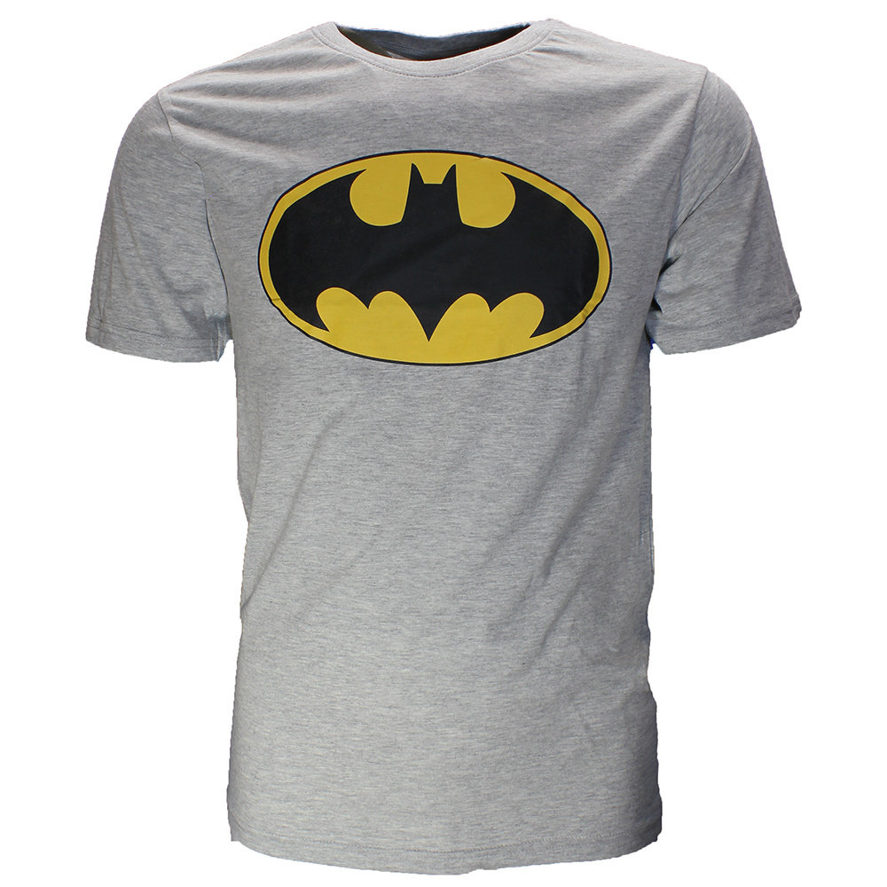Batman Classic Logo T-Shirt Grey | Worldwide Shipping 