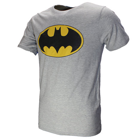Batman Classic Logo T-Shirt Grey | Worldwide Shipping 