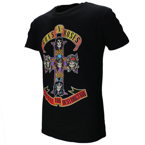 Band Merchandise Guns N' Roses Appetite For Destruction T-Shirt - Official Merchandise Band Merchandise Guns N' Roses Appetite For Destruction T-Shirt - Official Merchandise