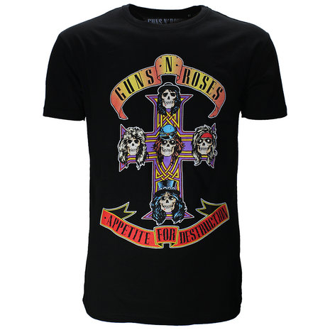 Band Merchandise Guns N' Roses Appetite For Destruction T-Shirt - Official Merchandise Band Merchandise Guns N' Roses Appetite For Destruction T-Shirt - Official Merchandise