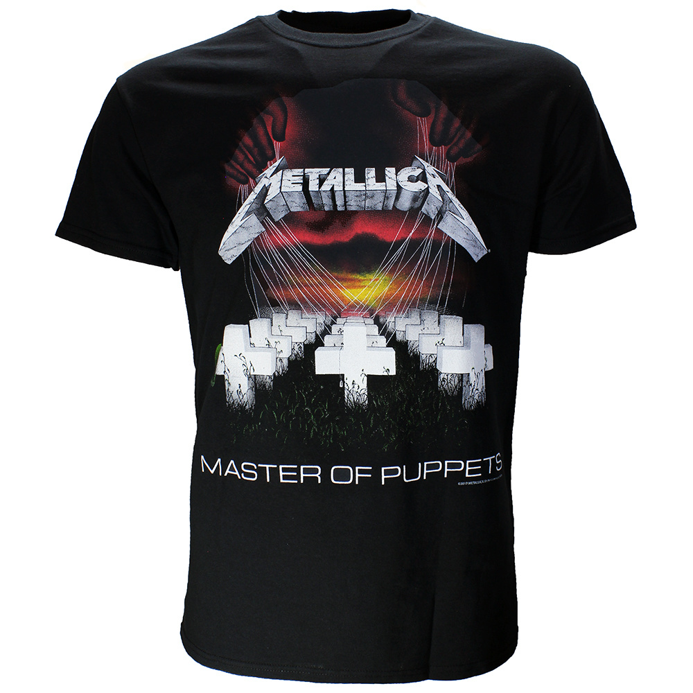 bronzen Persoon belast met sportgame Helemaal droog Metallica Master Of Puppets Band T-Shirt Zwart - Officiële Merchandise -  Popmerch.com