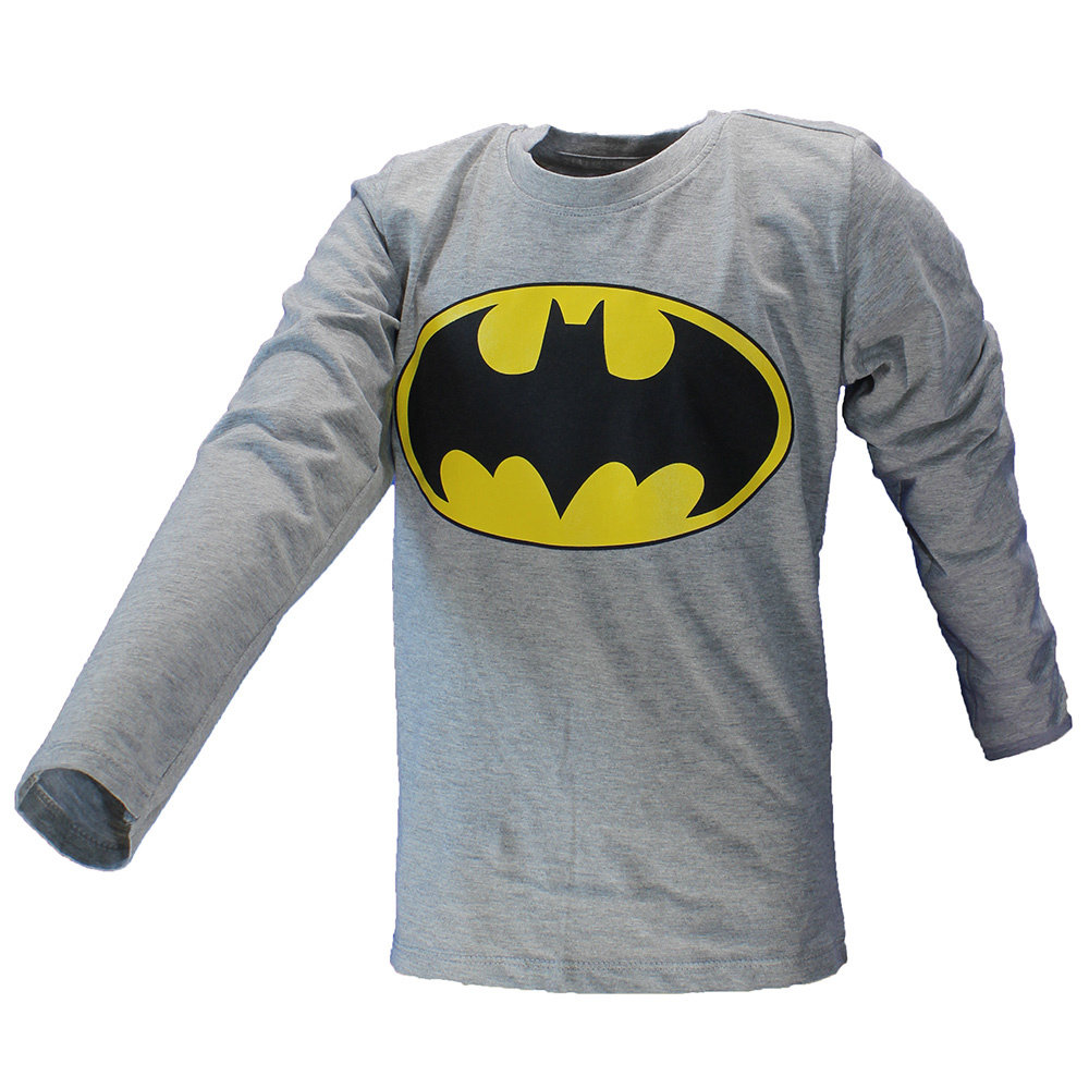 Batman Batman Logo Kinder Langarmshirt Grau – Offizielles Merchandise Batman Batman Logo Kinder Langarmshirt Grau – Offizielles Merchandise