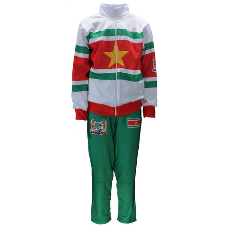 Suriname Suriname Vlag Voetbal Sport Trainingspak Vest + Broek