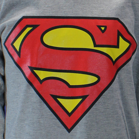 Superman Superman Logo Kinder Langarmshirt Grau – Offizielles Merchandise Superman Superman Logo Kinder Langarmshirt Grau – Offizielles Merchandise