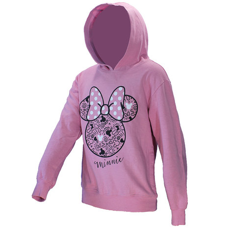 Minnie Mouse Minnie Mouse Kids Hoodie Sweater Trui Lichtroze - Officiële Merch Minnie Mouse Minnie Mouse Kids Hoodie Sweater Trui Lichtroze - Officiële Merch