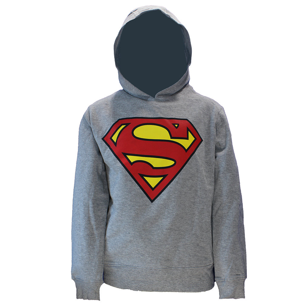 Superman Superman Logo Kinder Kapuzenpullover Pullover Grau – Offizielles Merchandise Superman Superman Logo Kinder Kapuzenpullover Pullover Grau – Offizielles Merchandise