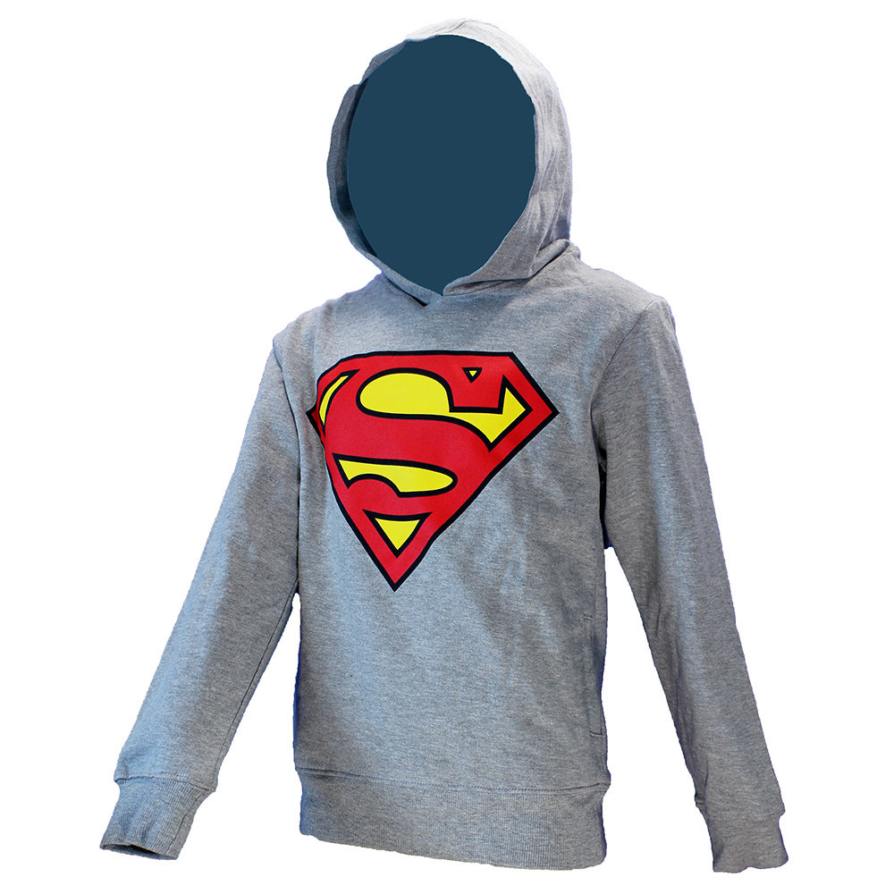 Superman Superman Logo Kinder Kapuzenpullover Pullover Grau – Offizielles Merchandise Superman Superman Logo Kinder Kapuzenpullover Pullover Grau – Offizielles Merchandise