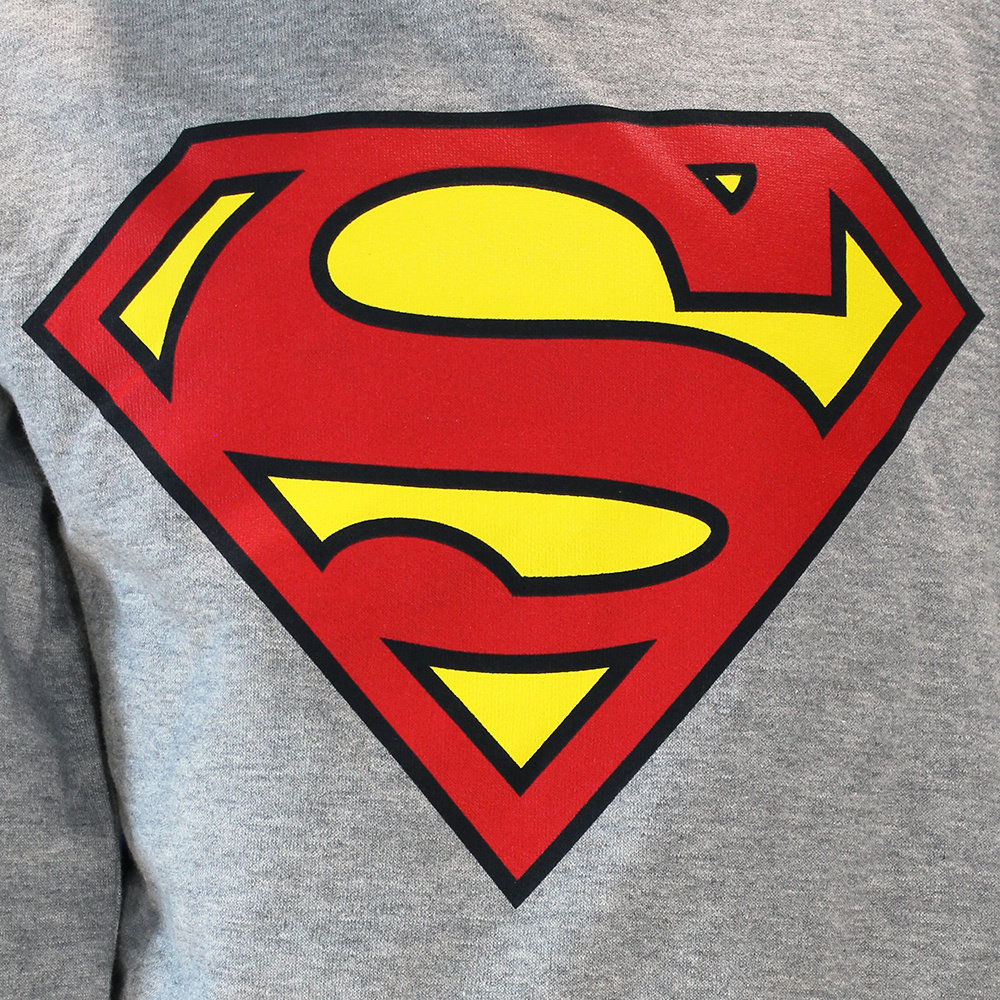 Superman Superman Logo Kids Hoodie Sweater Pullover Gray - Official Merchandise Superman Superman Logo Kids Hoodie Sweater Pullover Gray - Official Merchandise