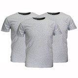 Basics Fruit Of The Loom Blank Cotton T-Shirts 3er-Pack Grau Melange Basics Fruit Of The Loom Blank Cotton T-Shirts 3er-Pack Grau Melange