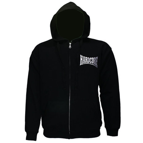 Hardcore Hardcore Geborduurd Logo Hoodie Vest met Rits - Hoge Kwaliteit Hardcore Hardcore Geborduurd Logo Hoodie Vest met Rits - Hoge Kwaliteit