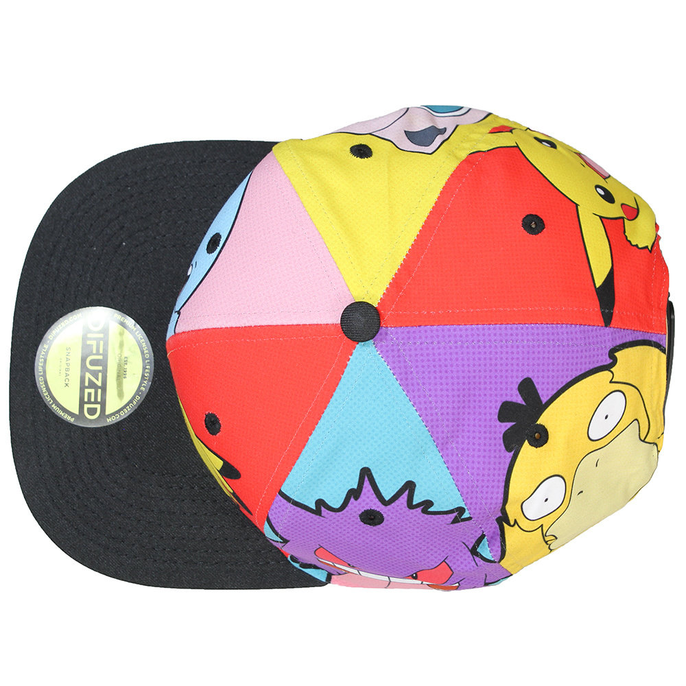 Pokémon Pokémon Characters Pop Art Snapback Cap Cap Multicolor - Official Merchandise Pokémon Pokémon Characters Pop Art Snapback Cap Cap Multicolor - Official Merchandise