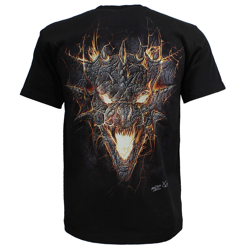 Biker 3D Glow in the Dark Draak T-Shirt Zwart - Hoge Kwaliteit Biker 3D Glow in the Dark Draak T-Shirt Zwart - Hoge Kwaliteit