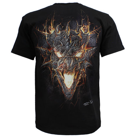 Biker 3D Glow in the Dark Draak T-Shirt Zwart - Hoge Kwaliteit Biker 3D Glow in the Dark Draak T-Shirt Zwart - Hoge Kwaliteit