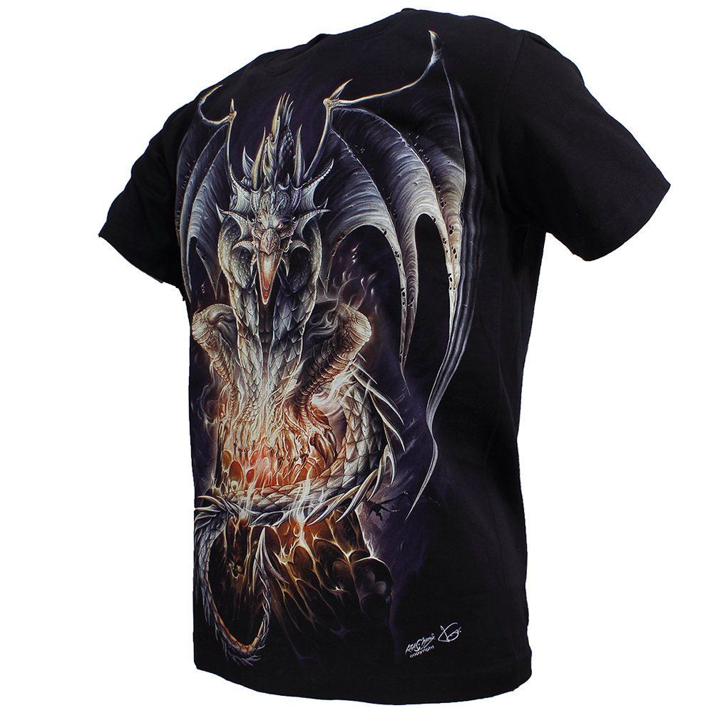 Biker 3D Glow in the Dark Dragon T-Shirt Schwarz – Hohe Qualität Biker 3D Glow in the Dark Dragon T-Shirt Schwarz – Hohe Qualität