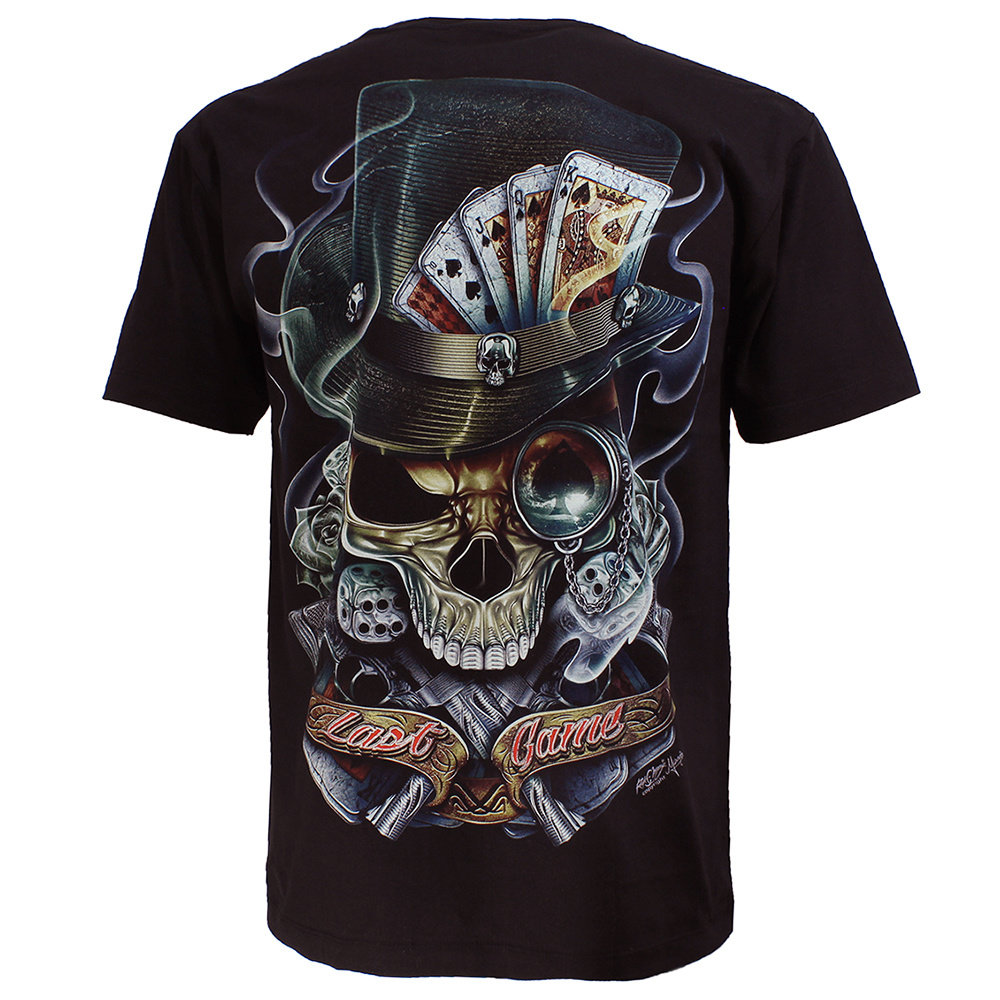 Biker Glow in the Dark Last Game T-Shirt Zwart - Hoge Kwaliteit Biker Glow in the Dark Last Game T-Shirt Zwart - Hoge Kwaliteit