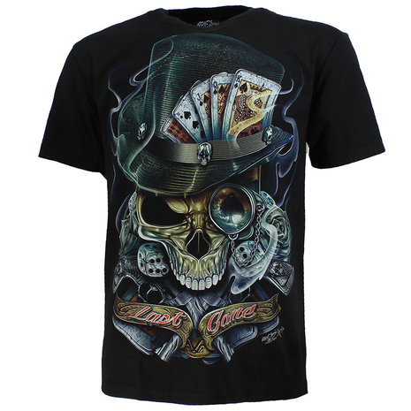Biker Glow in the Dark Last Game T-Shirt Schwarz – Hohe Qualität