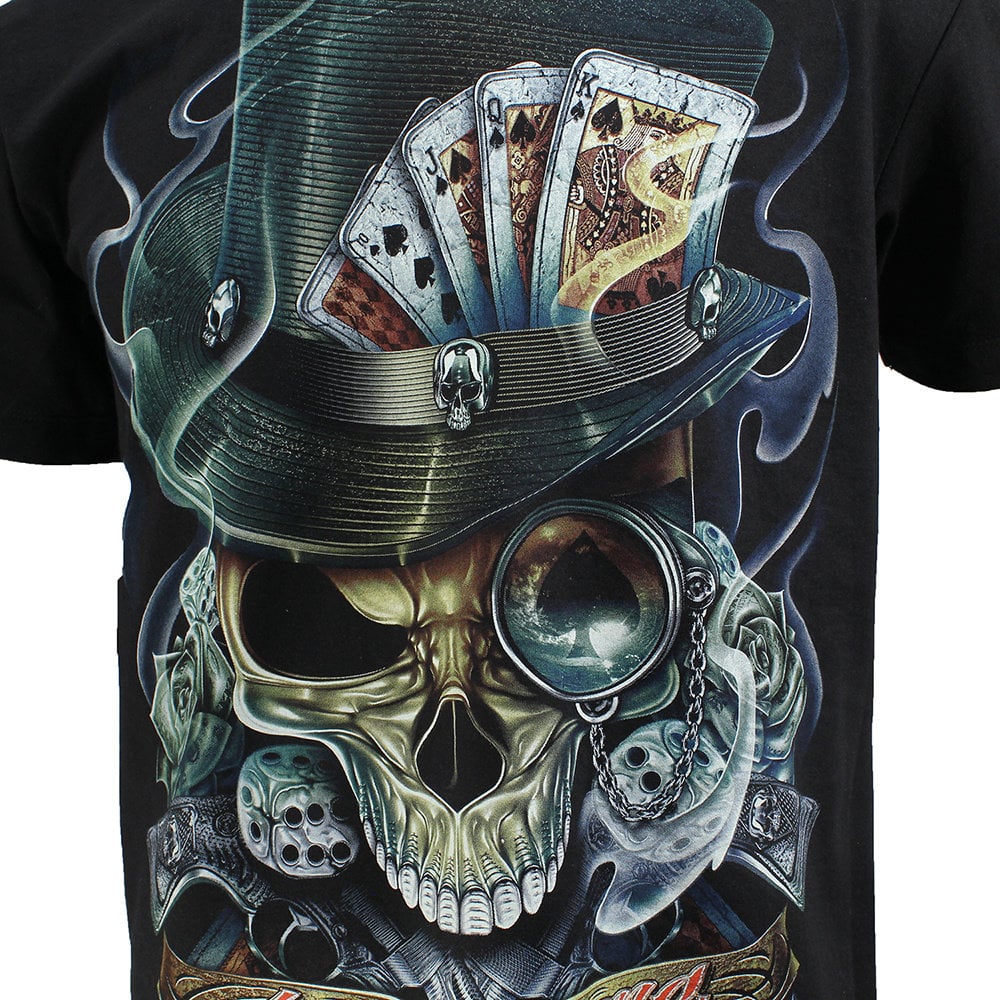 Biker Glow in the Dark Last Game T-Shirt Schwarz – Hohe Qualität