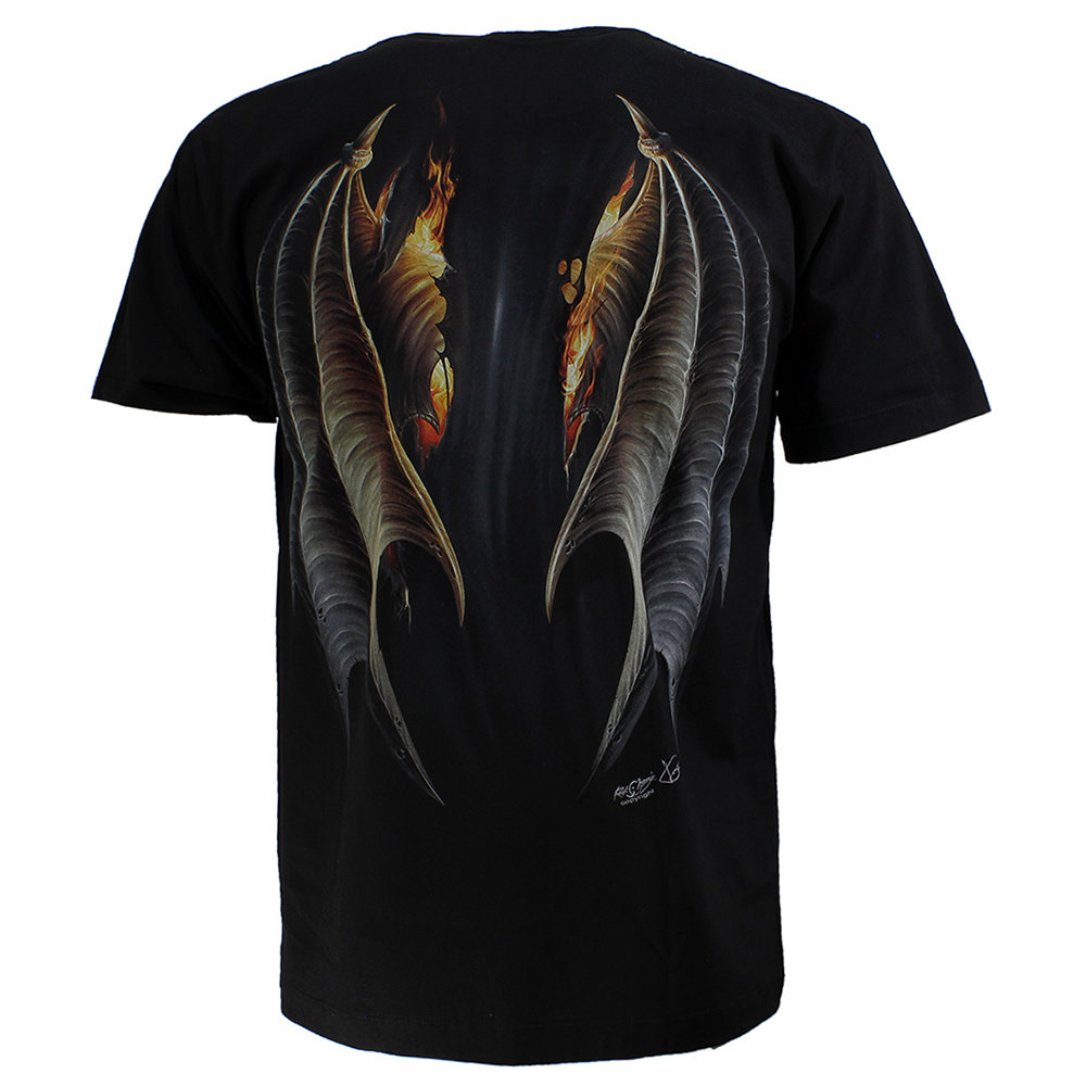 Biker Fire Dragon T-Shirt Black - High Quality Biker Fire Dragon T-Shirt Black - High Quality