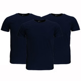 Basics Fruit Of The Loom Plain Cotton T-Shirts 3-Pack Dark Blue Basics Fruit Of The Loom Plain Cotton T-Shirts 3-Pack Dark Blue