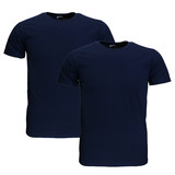 Basics Fruit Of The Loom GROTE MATEN Katoenen T-Shirts 2-Pack Donkerblauw Basics Fruit Of The Loom GROTE MATEN Katoenen T-Shirts 2-Pack Donkerblauw