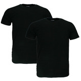 Basics Fruit Of The Loom LARGE SIZES Plain Cotton T-Shirts 2-Pack Black Basics Fruit Of The Loom LARGE SIZES Plain Cotton T-Shirts 2-Pack Black