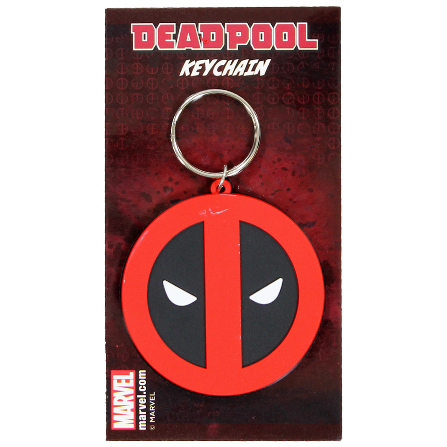 Marvel Comics Deadpool Figure Soft Rubber Keychain Keyring Double Side 