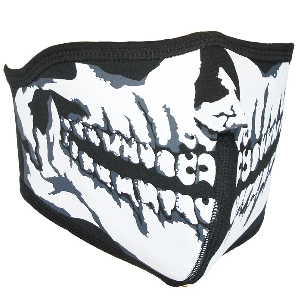 Biker Facemask Skimasker Skull Print met Filter - Hoge Kwaliteit Biker Facemask Skimasker Skull Print met Filter - Hoge Kwaliteit