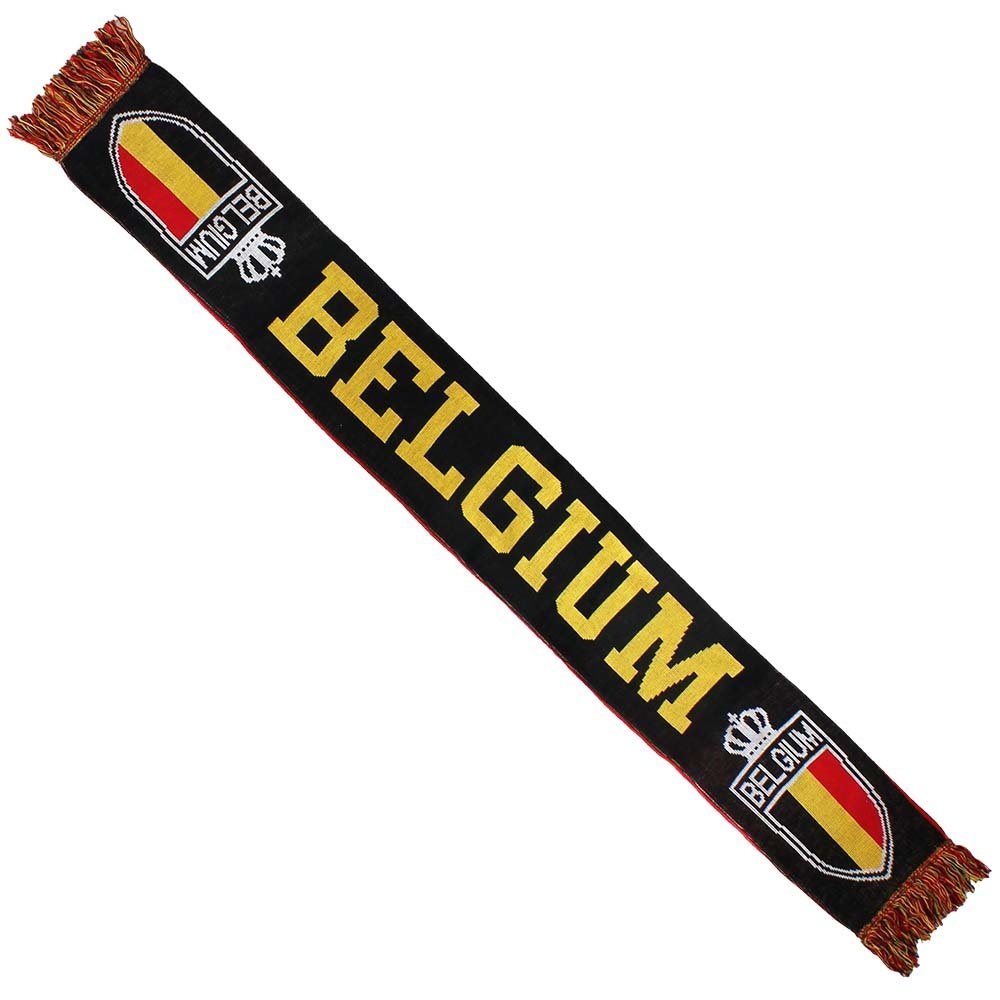 Belgium Flag and CrestKnitted Scarf | Worldwide Shipping - Popmerch.com