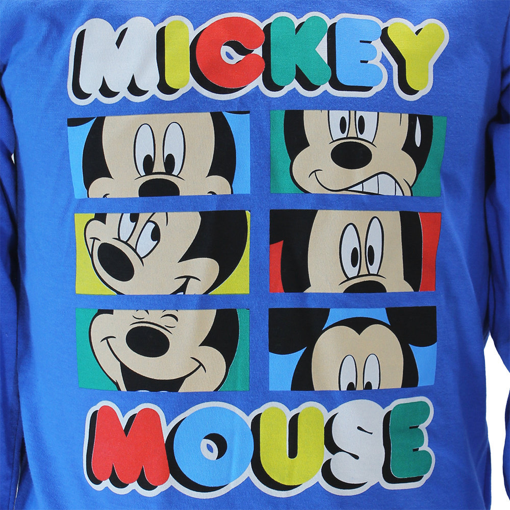 Mickey Mouse Disney Mickey Mouse Langarmshirt Kinder Blau – Offizielles Merch