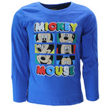 Mickey Mouse Disney Mickey Mouse Langarmshirt Kinder Blau