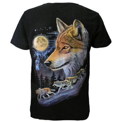 Wolven Wolf Pack Volle Maan T-Shirt - Origineel Design Wolven Wolf Pack Volle Maan T-Shirt - Origineel Design