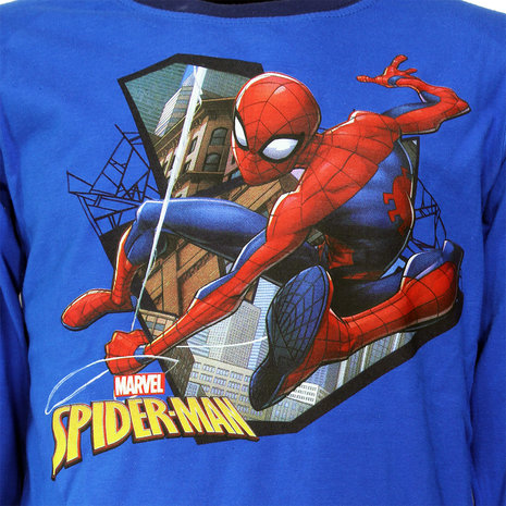 Marvel Spider-Man Kids Pyjama Blauw - Officiële Merchandise