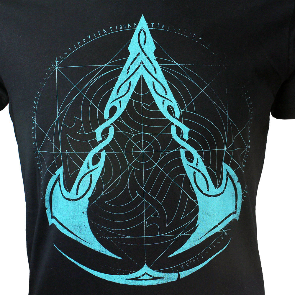 Assassin's Creed Assassin's Creed Valhalla Crest Grid T-Shirt Zwart Assassin's Creed Assassin's Creed Valhalla Crest Grid T-Shirt Zwart