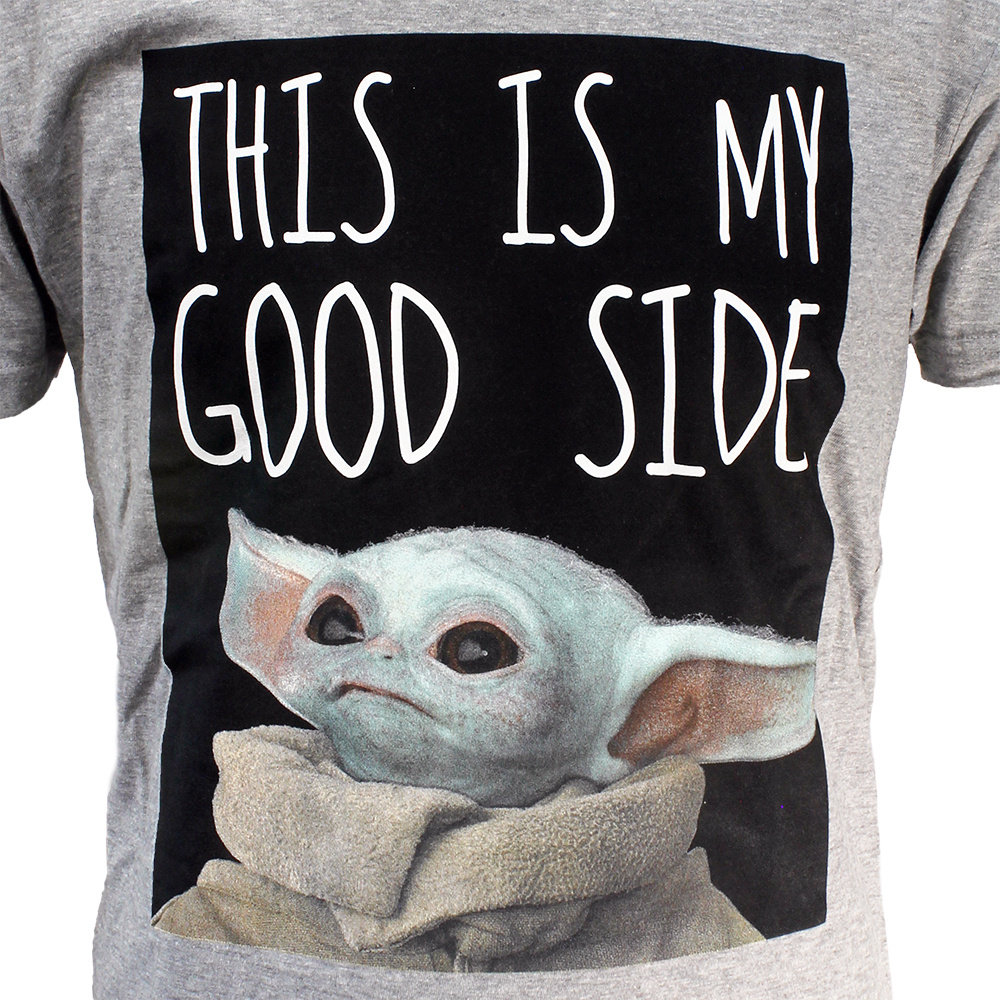 Star Wars Das mandalorianische Baby Yoda My Good Side T-Shirt – offizielles Merchandise Star Wars Das mandalorianische Baby Yoda My Good Side T-Shirt – offizielles Merchandise