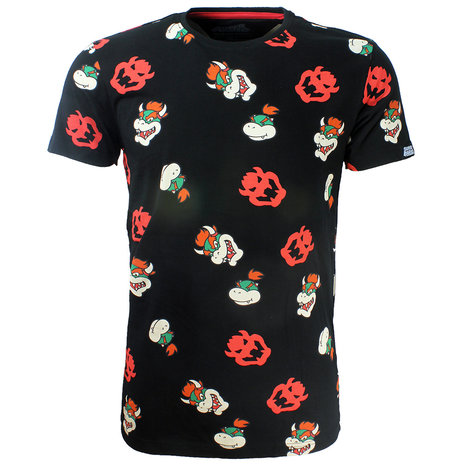 Super Mario Bros Super Mario Bowser Allover-Print-T-Shirt – offizielles Merchandise Super Mario Bros Super Mario Bowser Allover-Print-T-Shirt – offizielles Merchandise