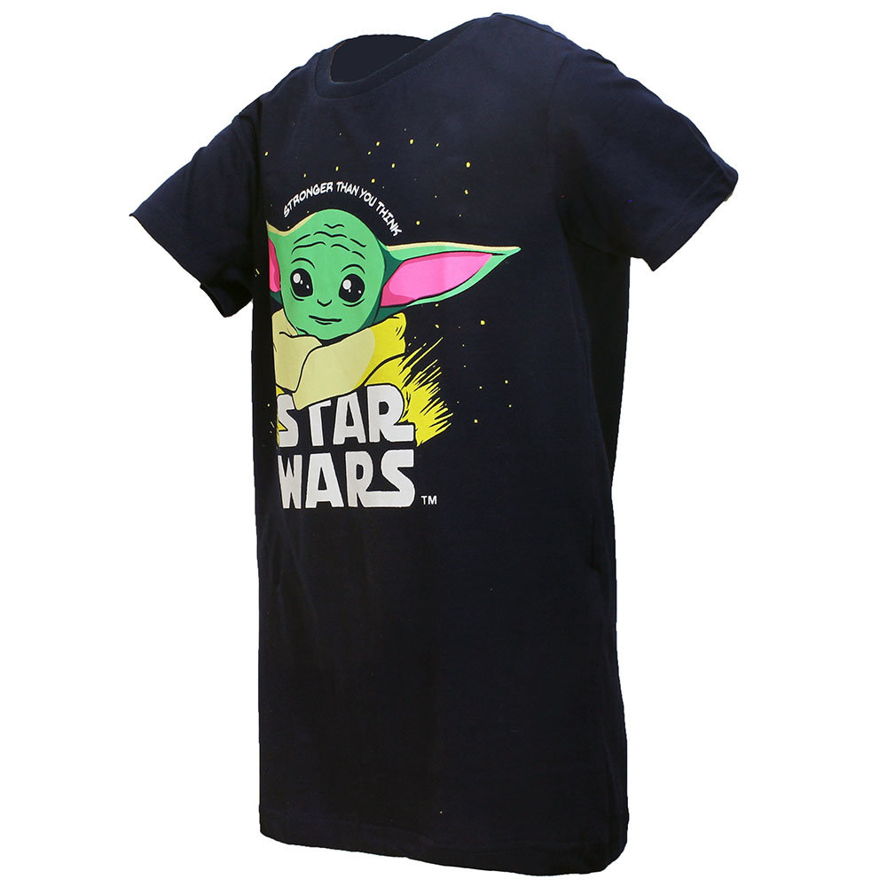 The - Blue Baby Kids Mandalorian T-Shirt Yoda Official Merchandise