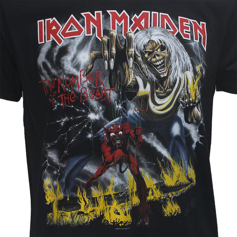 Band Merchandise Iron Maiden Number Of The Beast T-Shirt - Officiële Merchandise Band Merchandise Iron Maiden Number Of The Beast T-Shirt - Officiële Merchandise