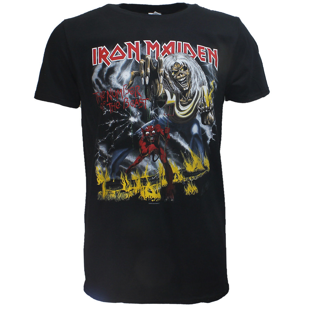 Iron Maiden Number Of The Beast Band T-Shirt - Official Merchandise ...