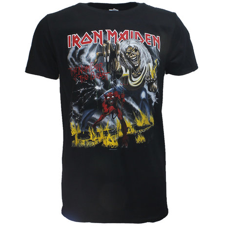 Band Merchandise Iron Maiden Number Of The Beast T-Shirt - Officiële Merchandise Band Merchandise Iron Maiden Number Of The Beast T-Shirt - Officiële Merchandise
