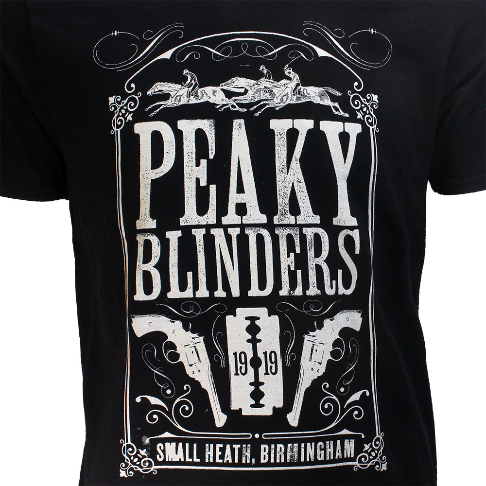Peaky Blinders Official T-Shirt - 'Birmingham This Is Our City' Men's Black Tee, Size XL