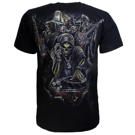 Rock Eagle / Biker T-Shirts Biker Skull Skeleton Band Glow in the Dark T-Shirt - Origineel Design Rock Eagle / Biker T-Shirts Biker Skull Skeleton Band Glow in the Dark T-Shirt - Origineel Design