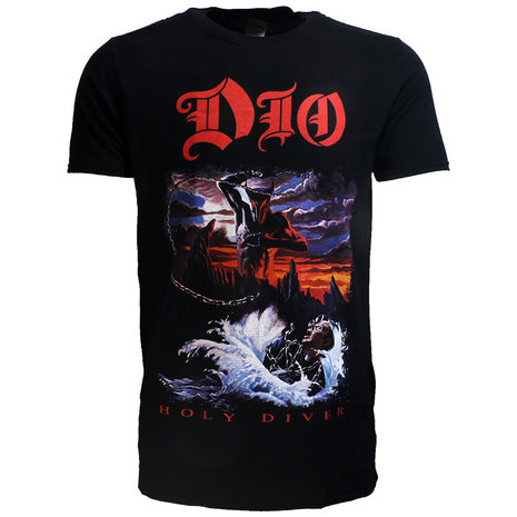 Dio Holy Diver Band T Shirt Black Worldwide Shipping Popmerch Com
