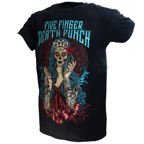 Band Merchandise Five Finger Death Punch Lady Muerta T-Shirt – Offizielles Merchandise Band Merchandise Five Finger Death Punch Lady Muerta T-Shirt – Offizielles Merchandise