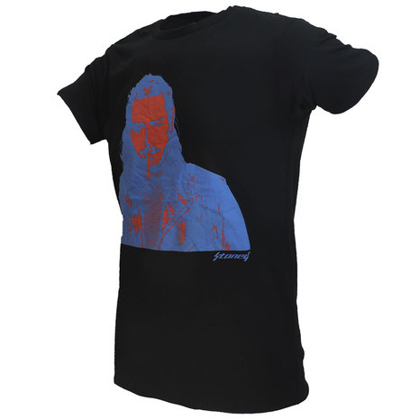 Band Merchandise Post Malone Stoney Rot Blau Foto T-Shirt – Offizielles Merchandise Band Merchandise Post Malone Stoney Rot Blau Foto T-Shirt – Offizielles Merchandise