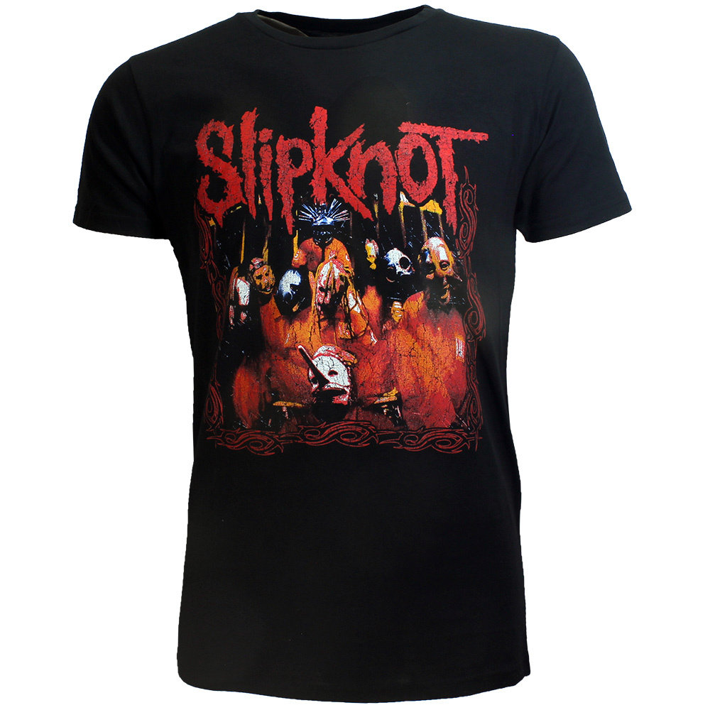 Band Merchandise Slipknot Group Photo Band T-Shirt Zwart - Officiële Merchandise Band Merchandise Slipknot Group Photo Band T-Shirt Zwart - Officiële Merchandise