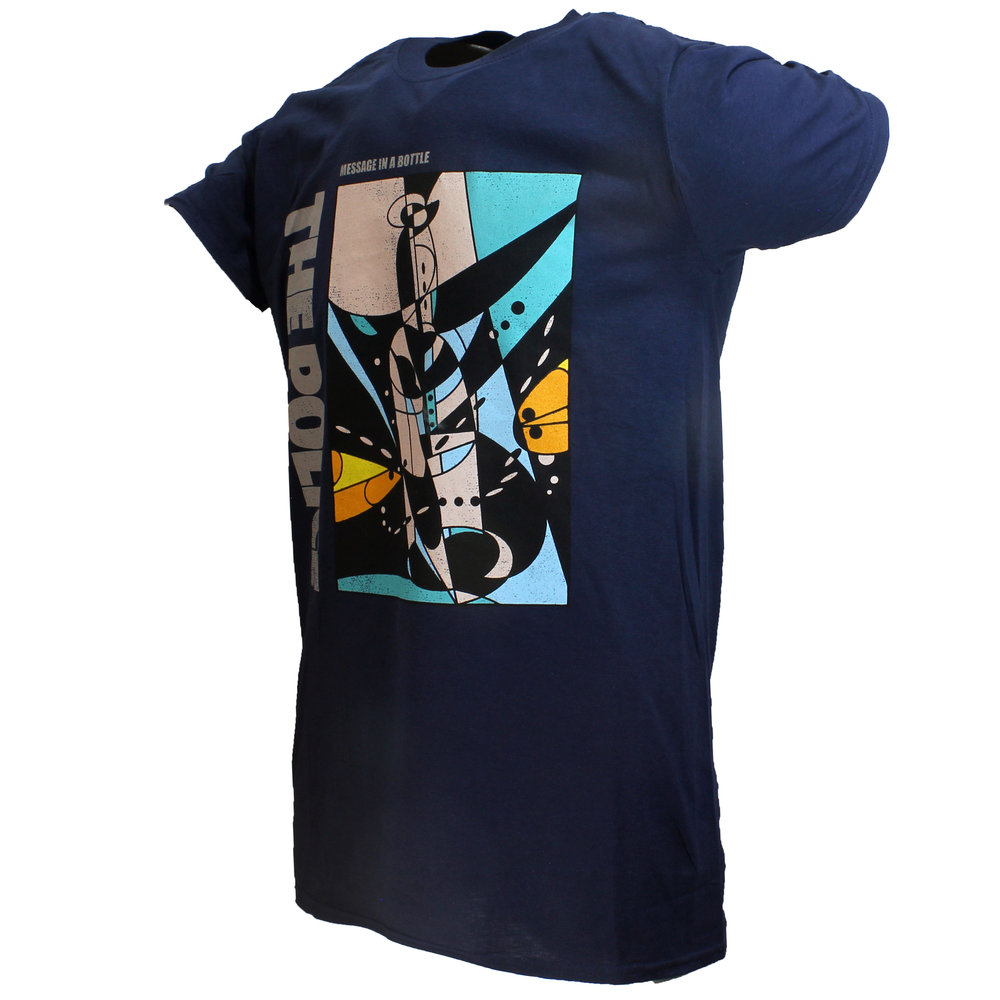 Band Merchandise The Police Message In A Bottle T-Shirt – Offizielles Merchandise Band Merchandise The Police Message In A Bottle T-Shirt – Offizielles Merchandise